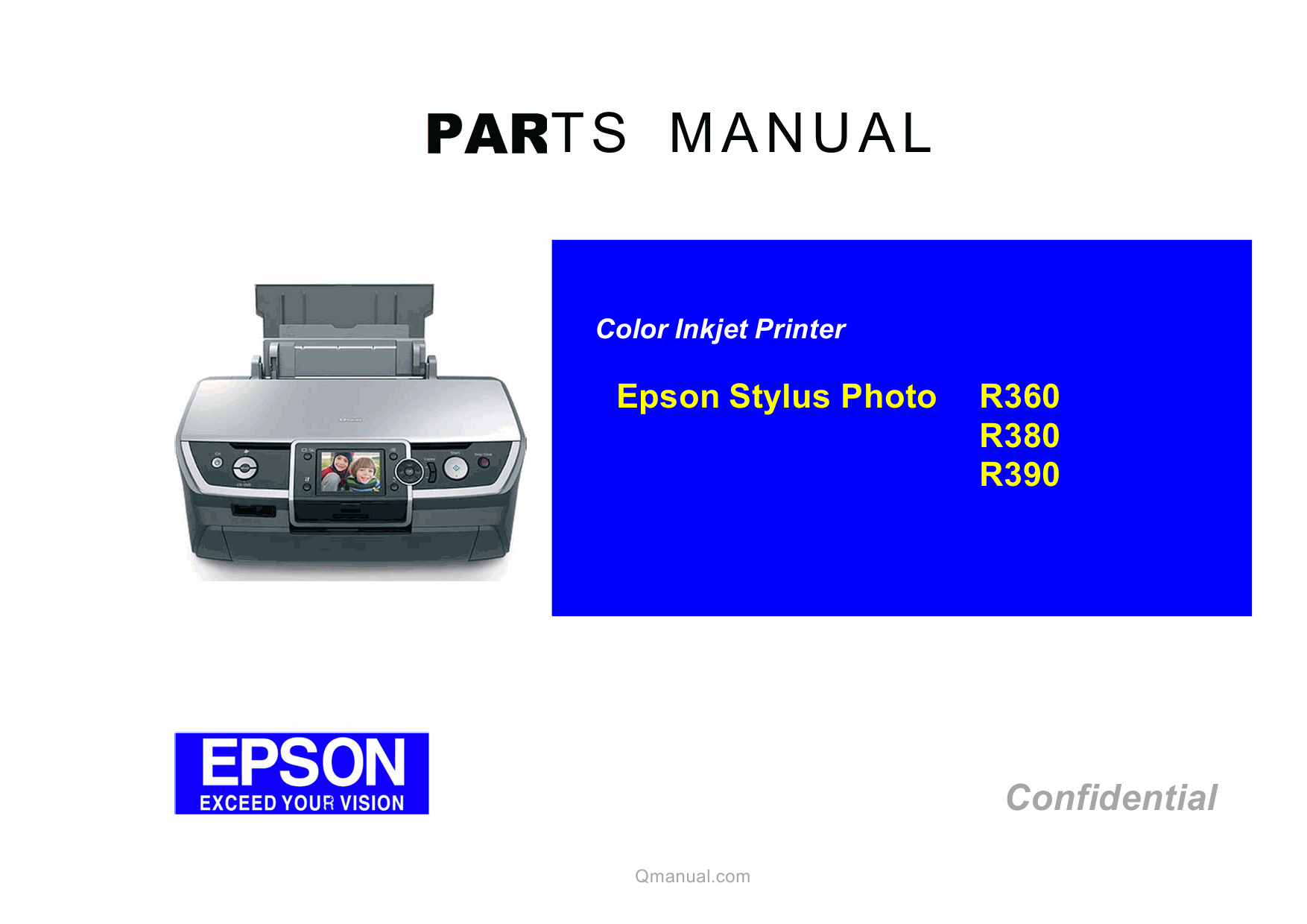 EPSON StylusPhoto R360 R380 R390 Parts Manual-1 EPSON StylusPhoto R360 R380 R390 Parts Manual-1